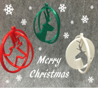 Deer ring for Christmas 3D model