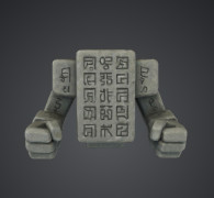 Runic Stone Golem – Animated Guardian Construct 3D model