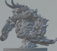 Horned Fire Leonin 3D model