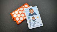 Hexagonal ID Card/Badge Holder 3D model