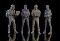 Hackers Lisbeth Salander and Elliot Alderson 3D model