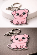 KeyChain Cute Pig 3D model