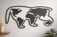 World Cat Map 3D model