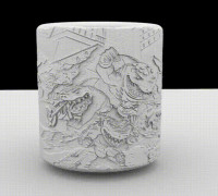 Street Shark mug 3D model