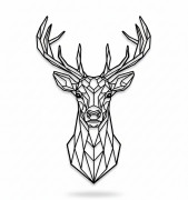 Deer modern wall art 3D model