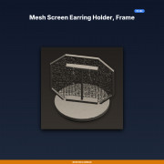 Mesh Screen Earring Holder, Frame Stand, Holds Stud And Dangle - 3D Printable STL File 3D model