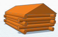 log house 3D model