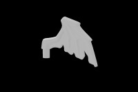 Lego Compatible (5984.dat) Minifig Wing Webbed Tattered 3D model