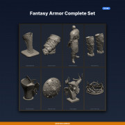 Fantasy Armor Complete Set - 8-Model STL Bundle 3D model