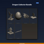 Dragon Collector Bundle - 6-Model STL Bundle 3D model