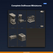 Complete Dollhouse Miniatures - 6-Model STL Bundle 3D model