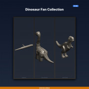Dinosaur Fan Collection - 3-Model STL Bundle 3D model