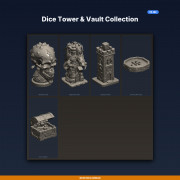 Dice Tower & Vault Collection - 5-Model STL Bundle 3D model