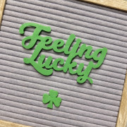 "Feeling Lucky" Letter Board Decor 3D model