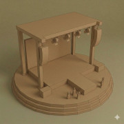 Low Poly Concert Stage 3D model