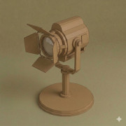 Low Poly Stage Spotlight 3D model