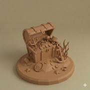 Low Poly Sunken Treasure 3D model
