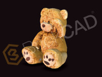 Brown Stuffed Teddy Bear 3D model