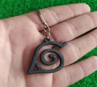 Konoha naruto keychain 3D model