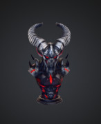 Infernal Demon Lord Bust – Dark Fantasy Hellspawn 3D model