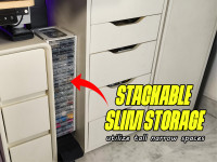 Slim Stackable Storage Drawers 3D model