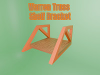 Warren Truss Shelf Bracket 3D model