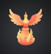 Rising Phoenix Statue – Mythical Fire Bird 3D model