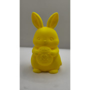 Cute Easter Bunny Holding Decorated Egg 3D model
