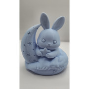 Cute Easter Bunny with Moon and Star 3D model