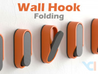 Folding Wall Hook 3D model