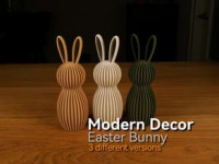 Modern Decor Easter Bunny – Ribbed No Supports 3D model
