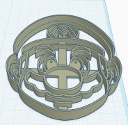 Mario Face Cookie Cutter 3D model