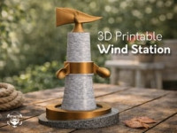 Wind Tower Assembly – 3D Printable Wind Station 3D model