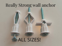 Drywall anchor with opening wings 3D model