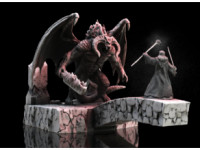 Balrog vs Gandalf Diorama (Pre-Supported) 3D model