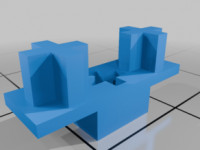 2U keycap adapter for C64U 3D model
