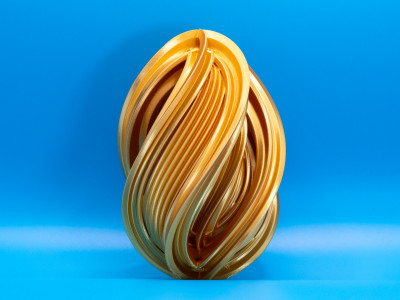 Bold Double Spiral Easter Egg 2026 3D model