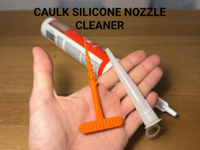 Caulk / Silicone Nozzle Cleaner 3D model