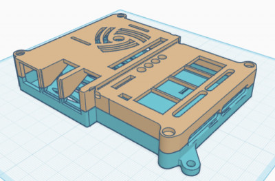 rb pi 2 + 4 channel relay module case 3D model