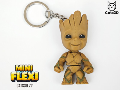 Groot Mini Flexi Keychain 3D model