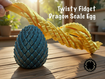 Twisty Dragon Egg Fidget 3D model