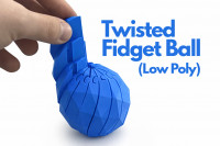 Large Low Poly Twisty Ball 3D model