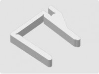 Vinyl Fence String Lights Hook 3D model
