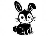 Rabbit stencil 10 3D model
