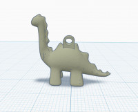 Cute dinosaur keychain 3D model