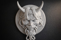 Wall mount oni mask demon art 3D model