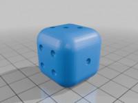 rounded edged  six sided die 3D model
