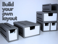 Modular Storage System / Desk organizer 3D model