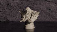 Doomsday Bust - DC Comics Figures 3D model