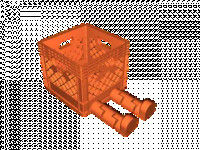 Milk Crate with Flexi Legs 3D model